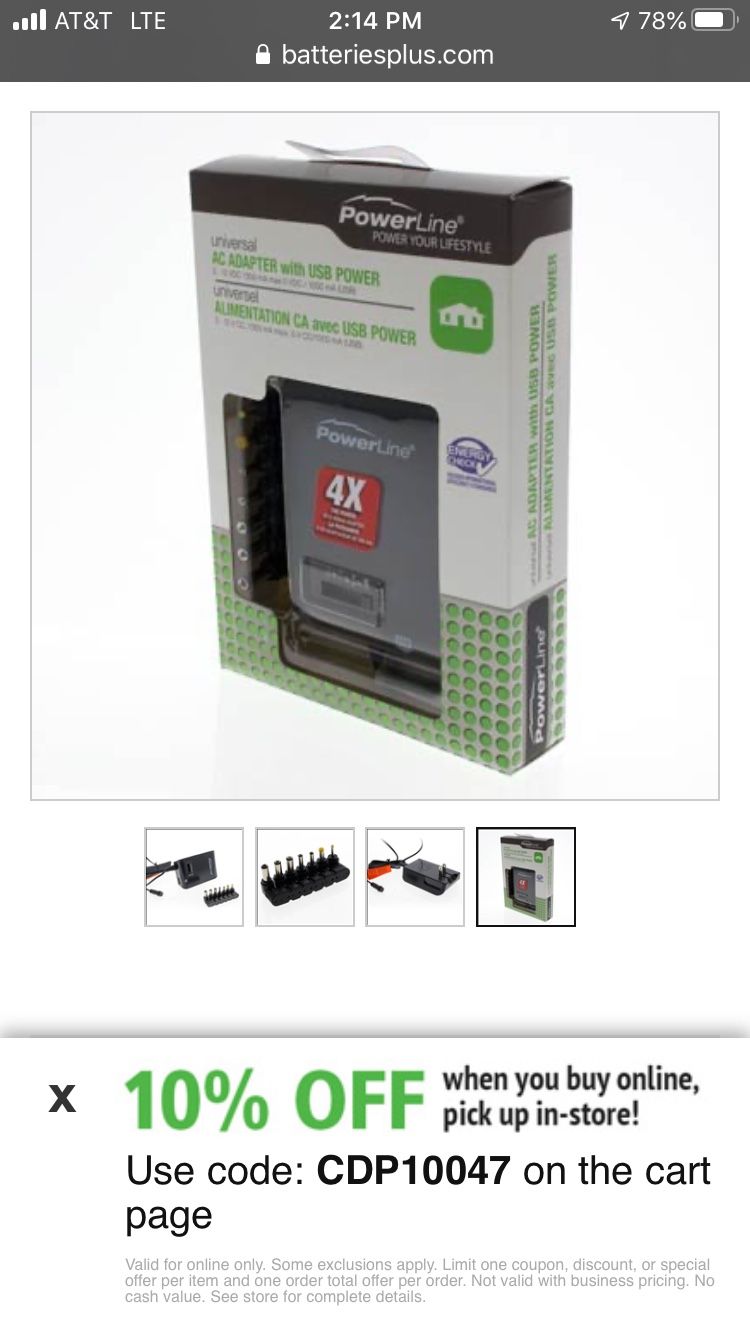 AC ADAPTER WITH USB POWER