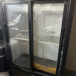 True Glass Door Reach In Industrial / Garage Refrigerator 