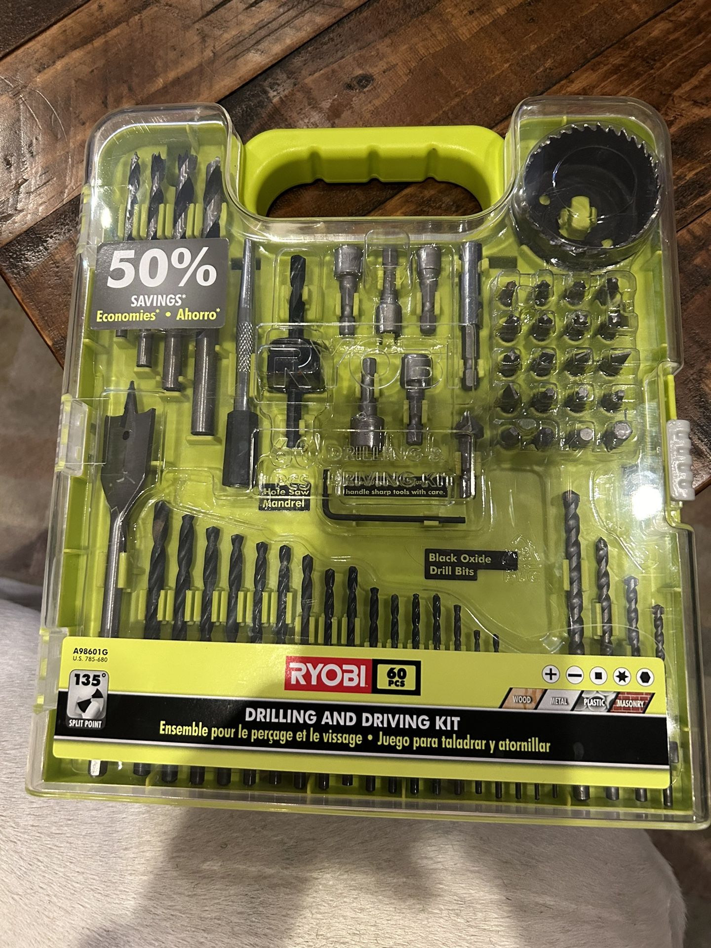 Ryobi Drilling and Driving Kit 60 Pieces