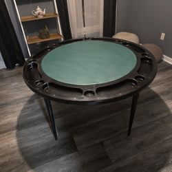 Poker table and chips