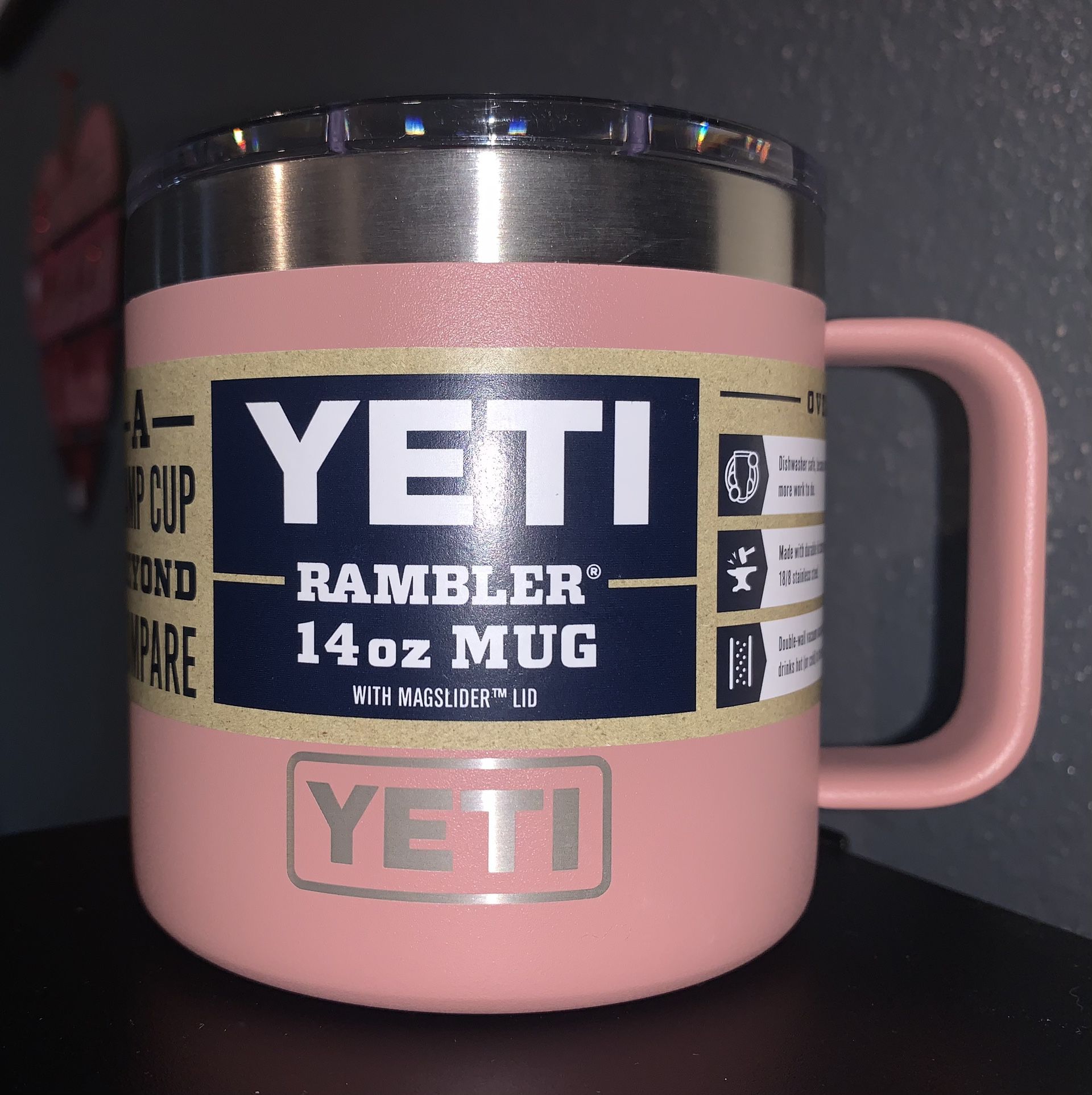 Yeti Rambler 14oz Mug Sandstone Pink - Andy Thornal Company