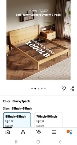 Queen or King bed frame Support system (holds 1000 lbs)