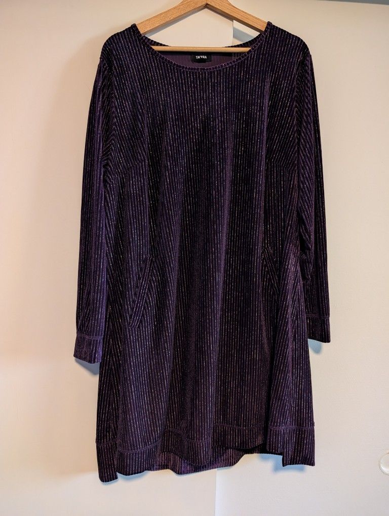 Dark Purple Dress 2X Size 