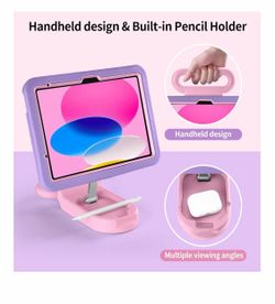 Kids Case for iPad A16 11th/10th Gen & iPad Air 11 inch with Handle Stand For iPad Air 11 M4/M3/M2 2026/2025/2024, Adjustable Portrait/Landscape Stand