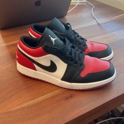 Jordan 1 Low Bred Toe Men’s 9.5