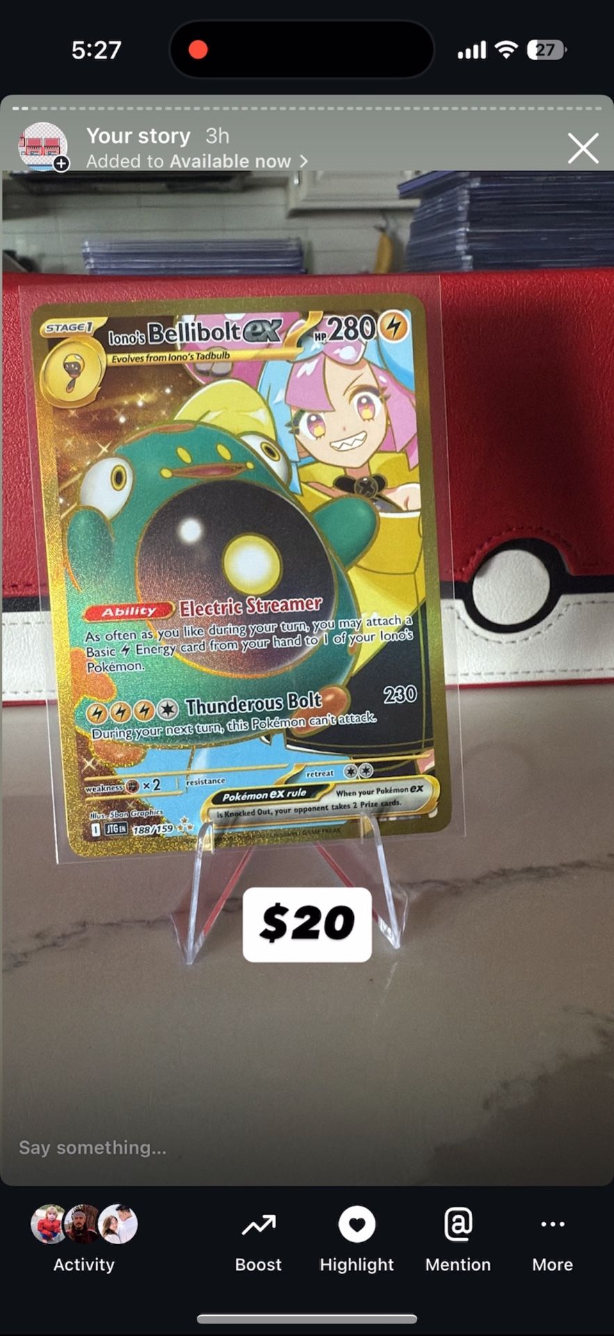 Pokémon TCG Journey Together Iono’s Bellibolt Ex