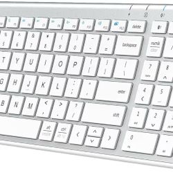 NEW iClever BK10 Bluetooth Keyboard, Universal Bluetooth 5.1 Wireless Keyboard with Number Pad, Ergonomic Design, Multi-Device Compatibility