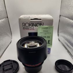 Rokinon 85MM Lens T1.5 