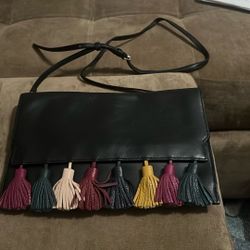 Rebecca Minkoff  Sofia Clutch Crossbody Bag In Black Leather With Dust Bag