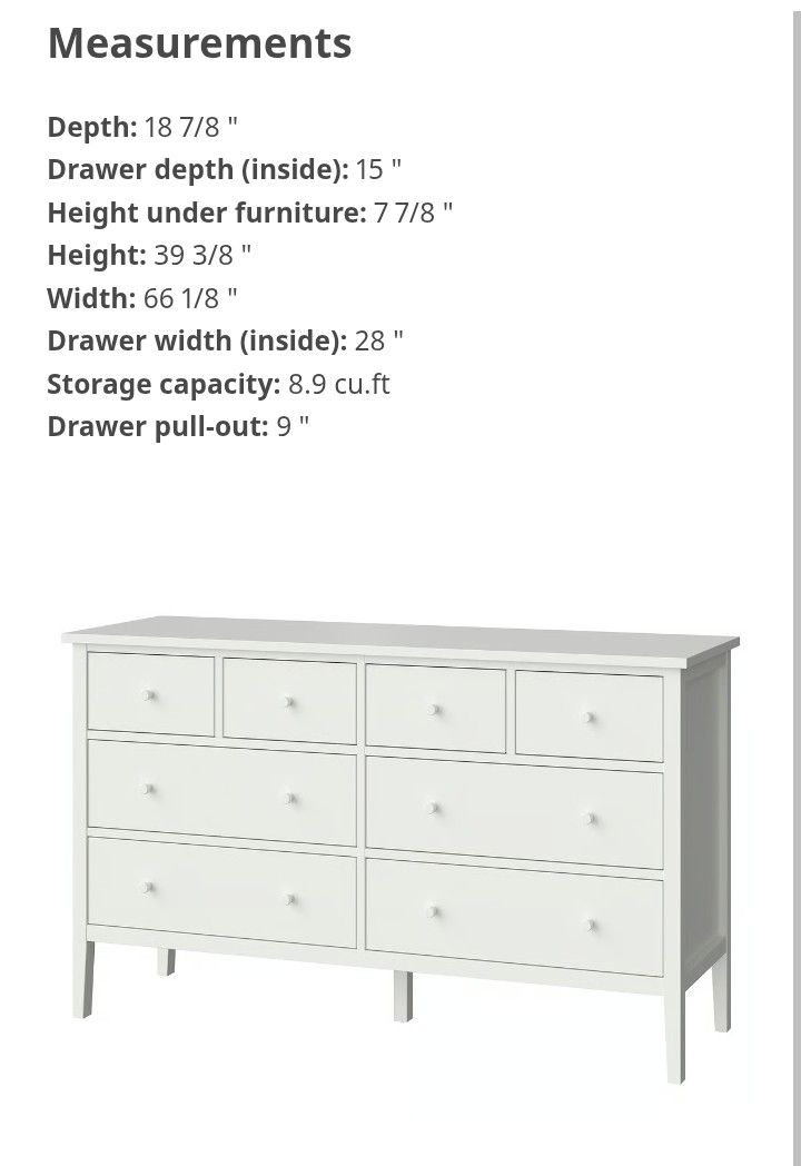 Ikea Gullaberg 8 Drawer White Dresser Ikea Gullaberg 8 Drawer White Dresser