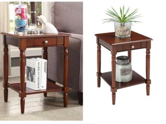 French Country One Drawer Solid Wood End Table/Night Stand Brand New