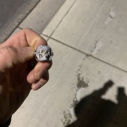 Solid 925 Sterling Silver Skull Ring Size 9