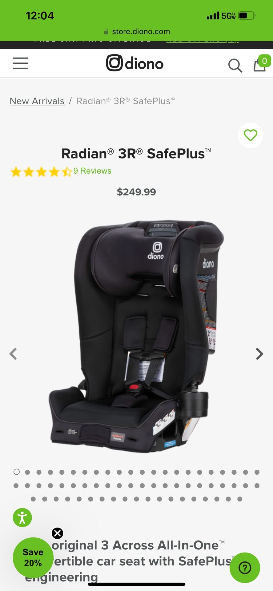 Diono Radian 3R SafePlus Car Seat