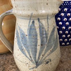 Antique Jug Salt Glazed Pottery, Farmhouse/ Cottage Style