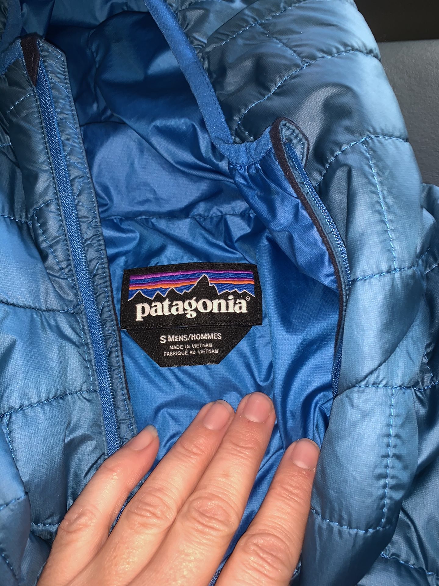 Patagonia nano puff pullover blue size small mens teens