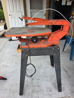 Vintage PS Wood ScrollMate 21" Scroll Saw with original stand and original Operations Manual & Parts Guide