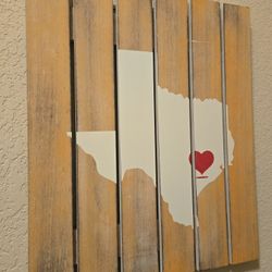 Francesca's Texas State Wood Art