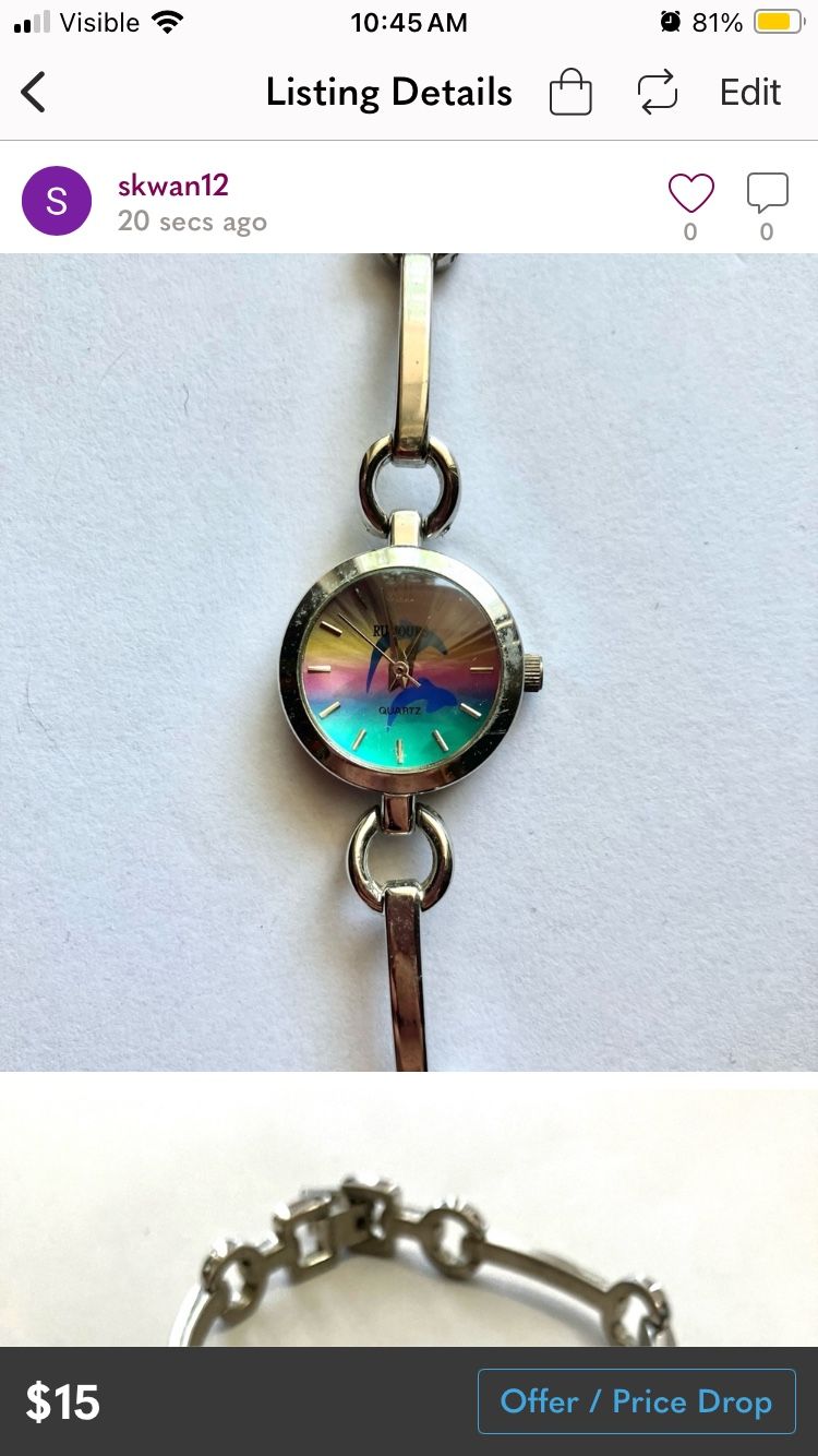 Rumors Colorful Dolphin Quartz Watch