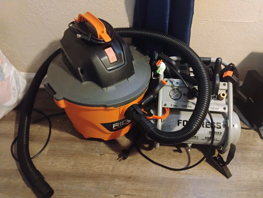 Air compressor and Shop Vac