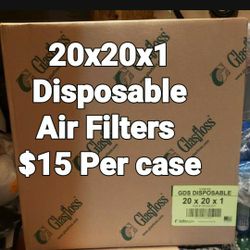 Glasfloss Disposable 20x20x1  Air Filters