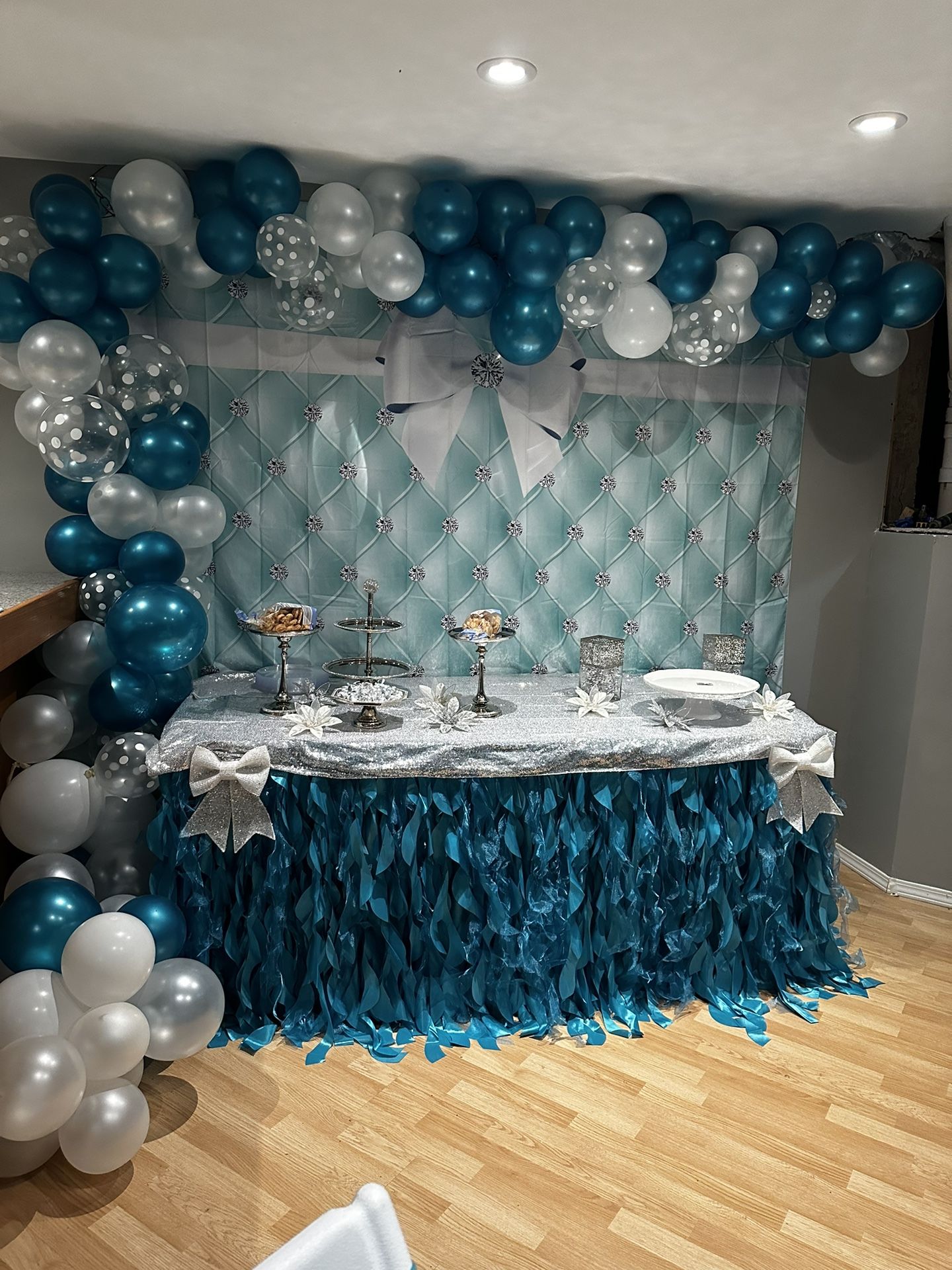 Turquoise Silver Backdrop
