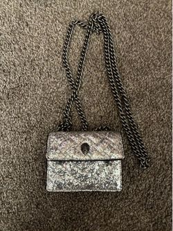 Kurt Geiger silver mini purse