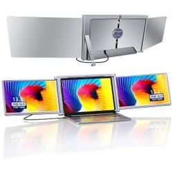 13.3'Laptop Screen Extender, Dual Monitor,Just 1 CABE Type-C/USB-A Plug & Play,1080P FHD IPS Laptop Monitor Extender Compatible with Windows/Mac(M1 M2
