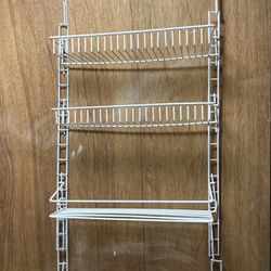 Smart Design Over The Door Pantry Organizer Rack with 6 Adjustable Shelves - 