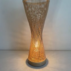 Bamboo Spiral Wicker Table Lamp from Artisan Living