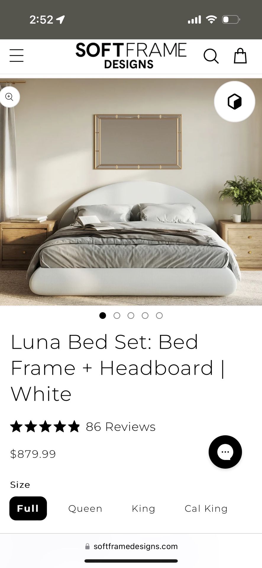 Luna Bed Frame And Headboard + Mattress + Bed Base