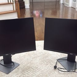 Pair of Dell 24" Monitors (P2419H + P2419HC) — Like New 