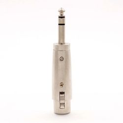 XLR 3-Pin Female to 6.35mm 1/4" Stereo Male TRS Mic Microphone Audio Adapter