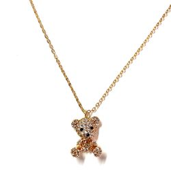 Gold Plated Bear Necklace Pendant 