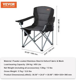 VEVOR Oversized Camping Folding Chair,