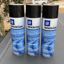 3 Full Cans Of GM Glass Cleaner