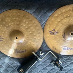 Paiste Hi-hats And LP Cowbell With Claw