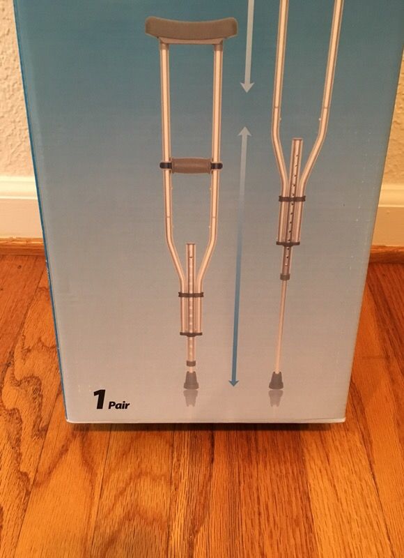 CVS Aluminum Walking Crutches with Comfortable Underarm Pad & Handgrip