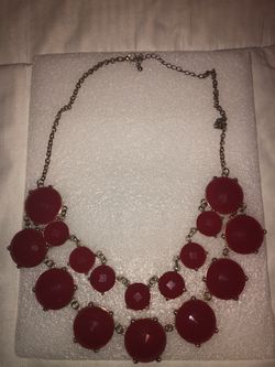 Red statement necklace