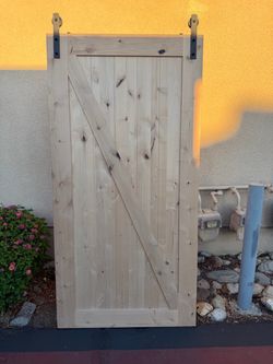 Wood barn door