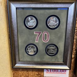New 2025 Disneyland Resort 70th Anniversary Collectable Medallions Custom Framed