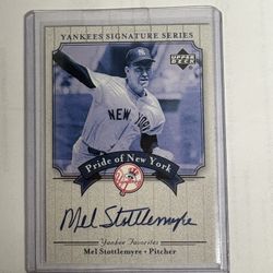 2003 Mel Stottlemyre Upper Deck Auto Card