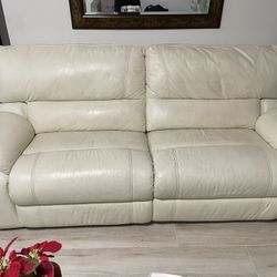 Leather Reclining Sofa And Love Seat
