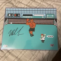 Mike Tyson 14 x 11 Autographed picture Punch Out
