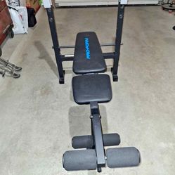Workout bench with leg extensions/leg curl