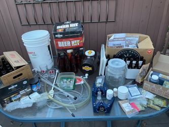 Home Brew 🍺 Craft Beer Making Supplies Lot with glass fermenter