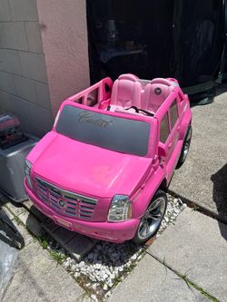 Kids, pink Cadillac Escalade motorized riding toy