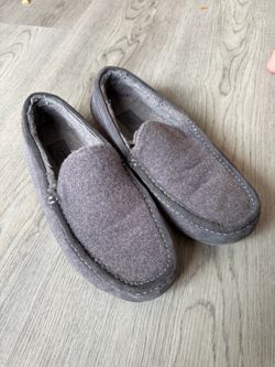 UGG Gray Suede Moccasin Slippers