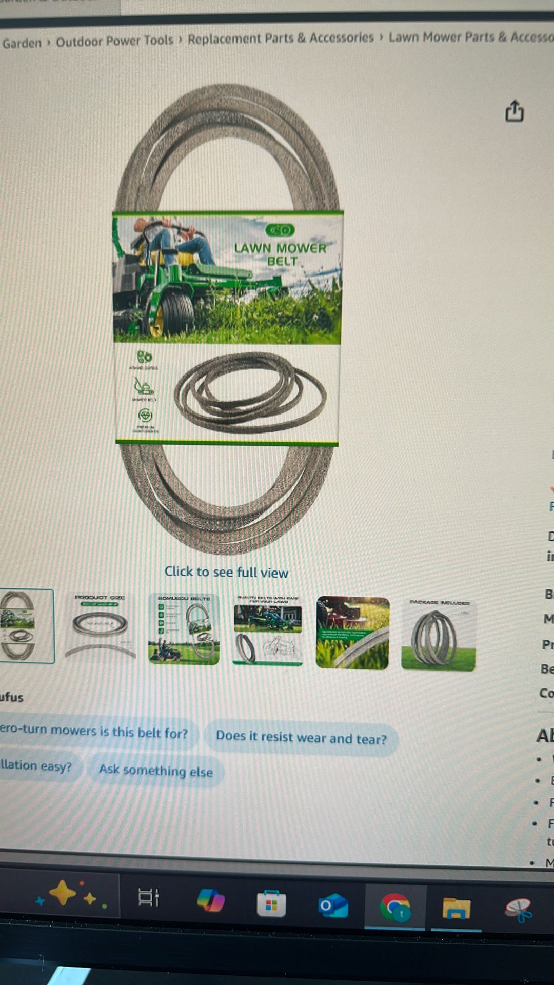 Mower Belt Deck