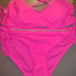 Customize Bling Hot Pink Bikini