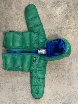 Patagonia Kids 12M Green Hi-Loft Down Hoody